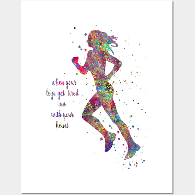 Running woman Wall Art by RosaliArt